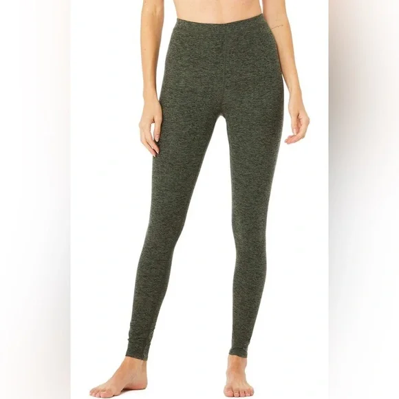 NWT ALO Yoga Alosoft High Waist Flow Leggings M Hunter Heather - Picture 2 of 11